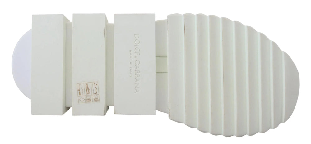 Dolce & Gabbana White Beige Sorrento Sneakers Shoes - EU39/US6 - Sneakers