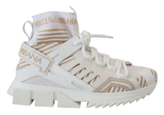 Dolce & Gabbana White Beige Sorrento Sneakers Shoes - EU39/US6 - Sneakers