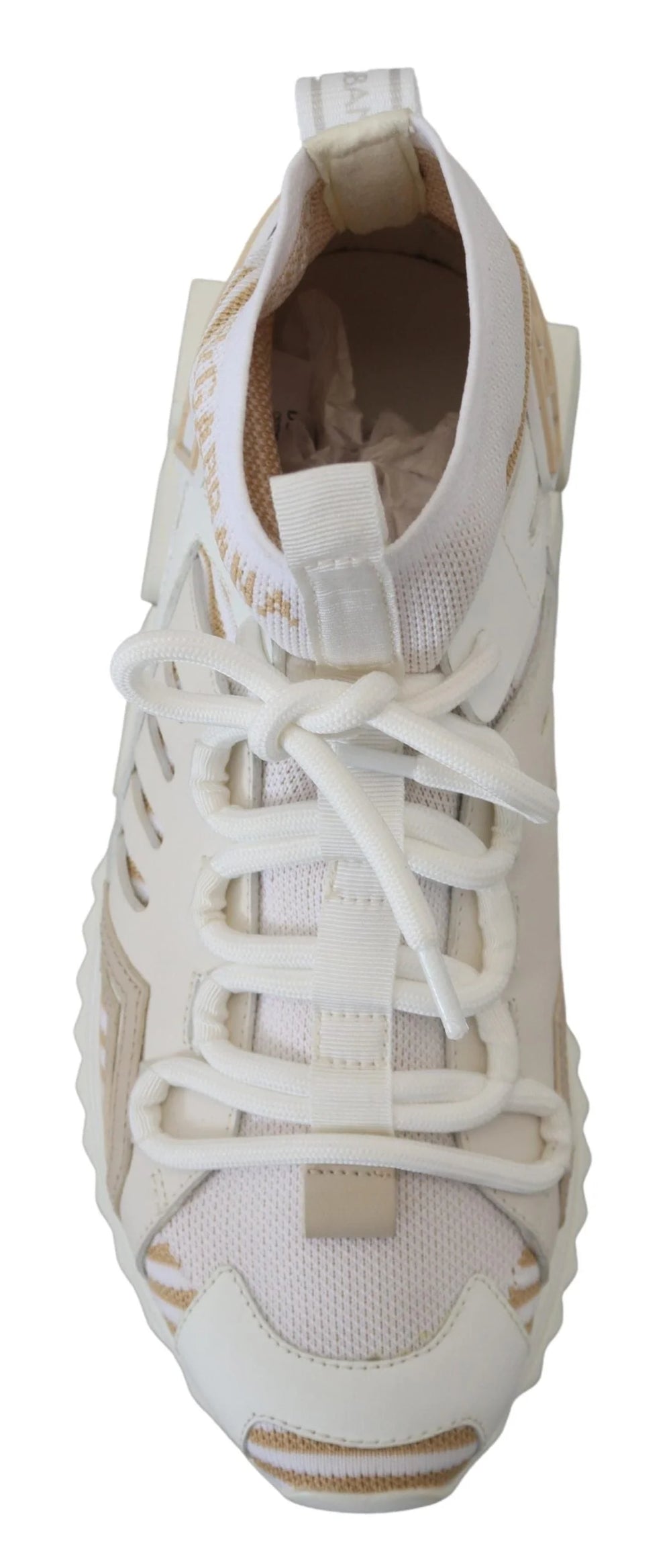 Dolce & Gabbana White Beige Sorrento Sneakers Shoes - EU39/US6 - Sneakers