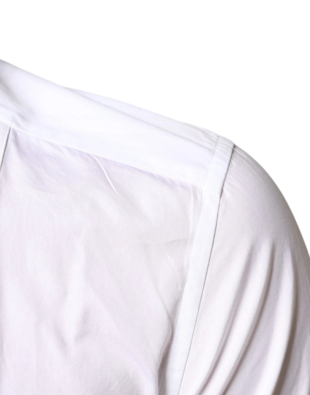 Dolce & Gabbana White Bib Cotton Poplin Formal Dress Shirt - IT39 | S - Shirts