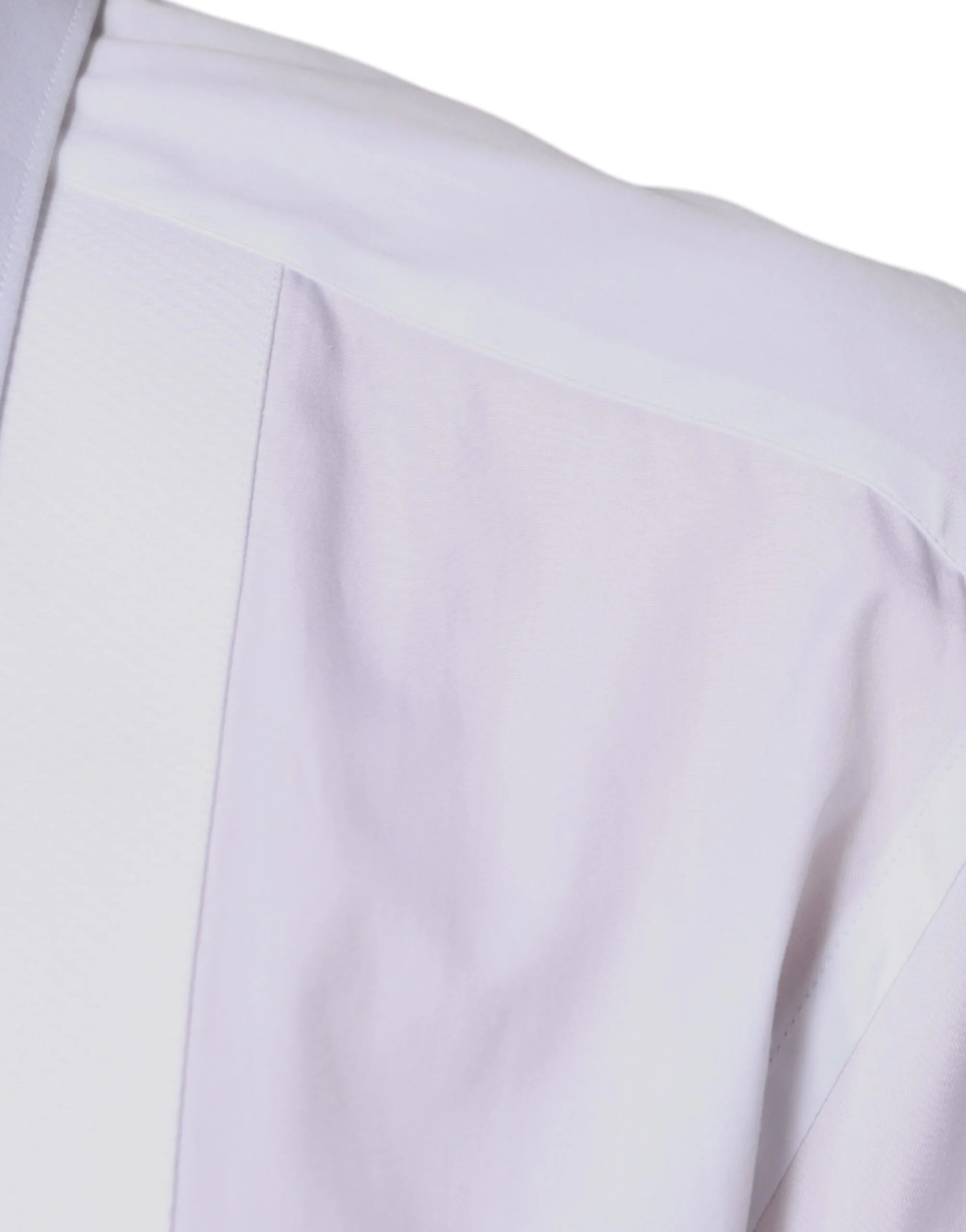 Dolce & Gabbana White Bib Cotton Poplin GOLD Formal Shirt - IT37 | XS - Shirts