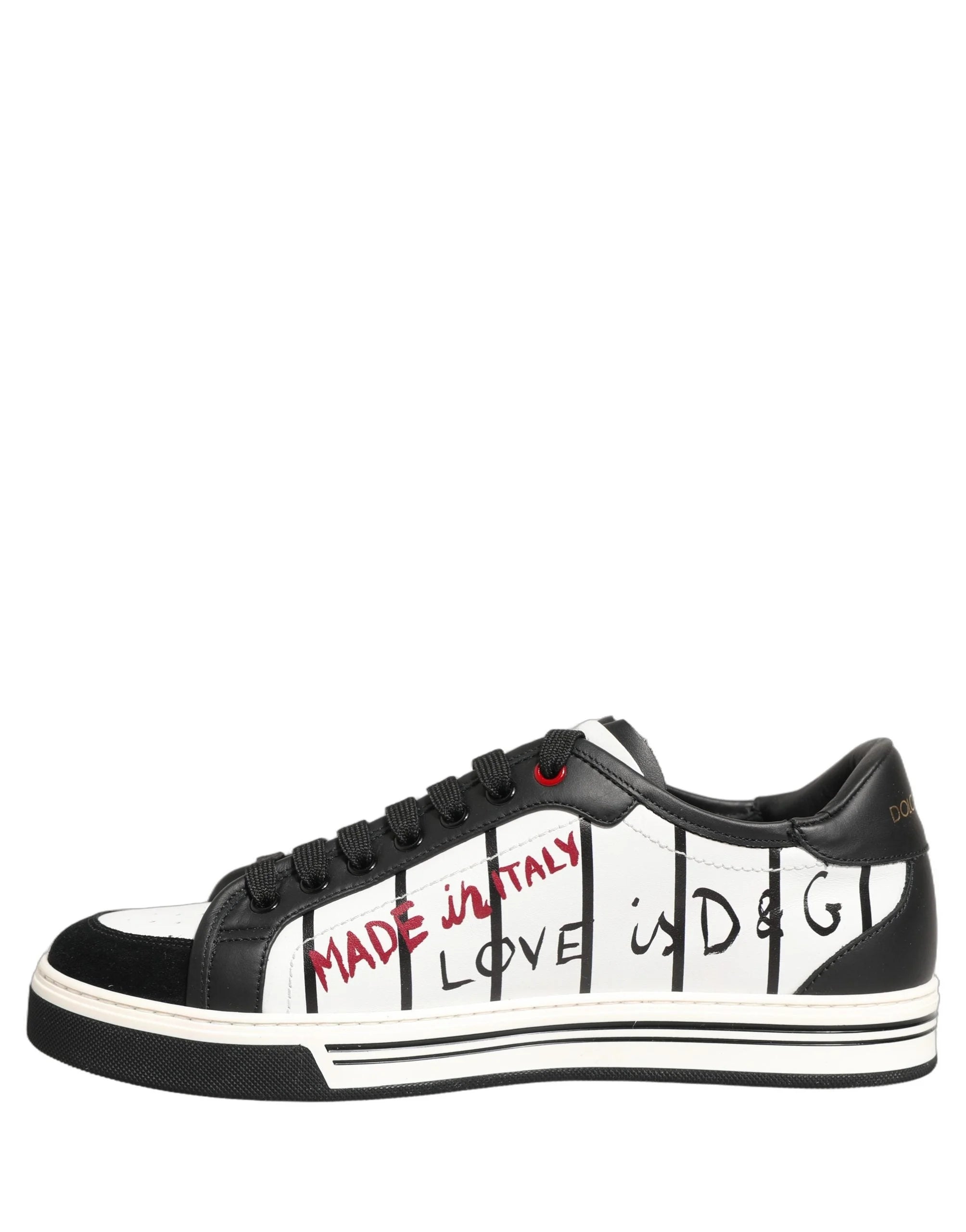 Zapatillas deportivas bajas Dolce & Gabbana, logo DG King Patch, blanco y negro