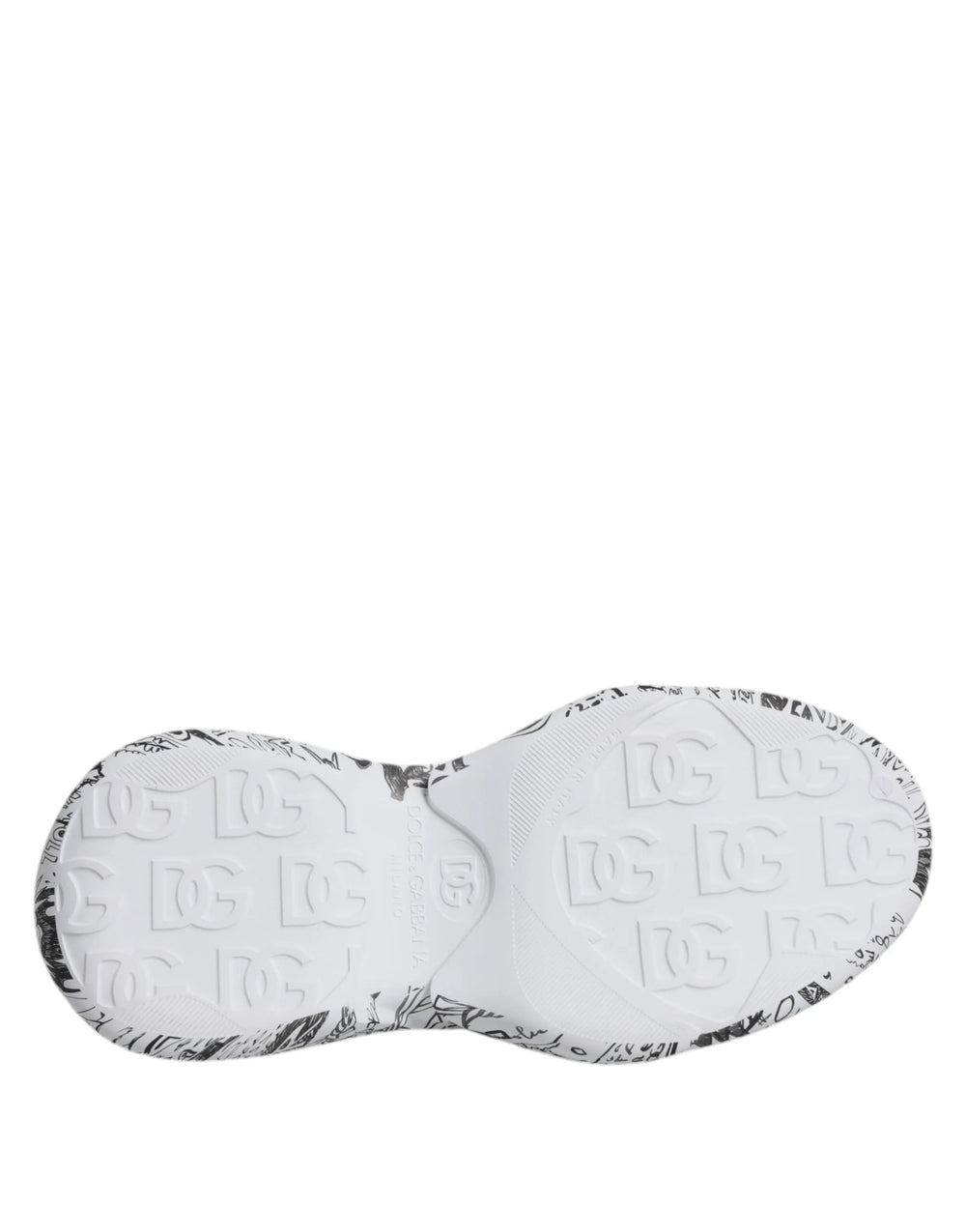 Dolce & Gabbana White Black Graffiti Daymaster Sneakers Shoes - Sneakers