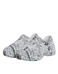 Dolce & Gabbana White Black Graffiti Daymaster Sneakers Shoes - Sneakers