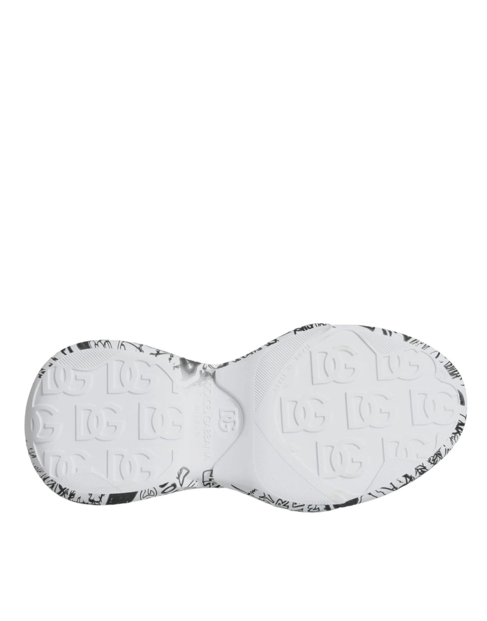 Dolce & Gabbana White Black Graffiti Daymaster Sneakers Shoes - EU44/US11 - Sneakers