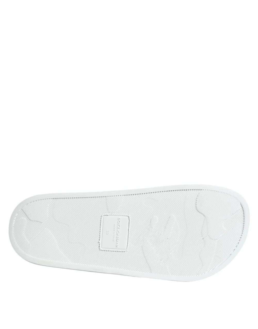 Dolce & Gabbana White Black Leather Sandals Beachwear Shoes - Sandals