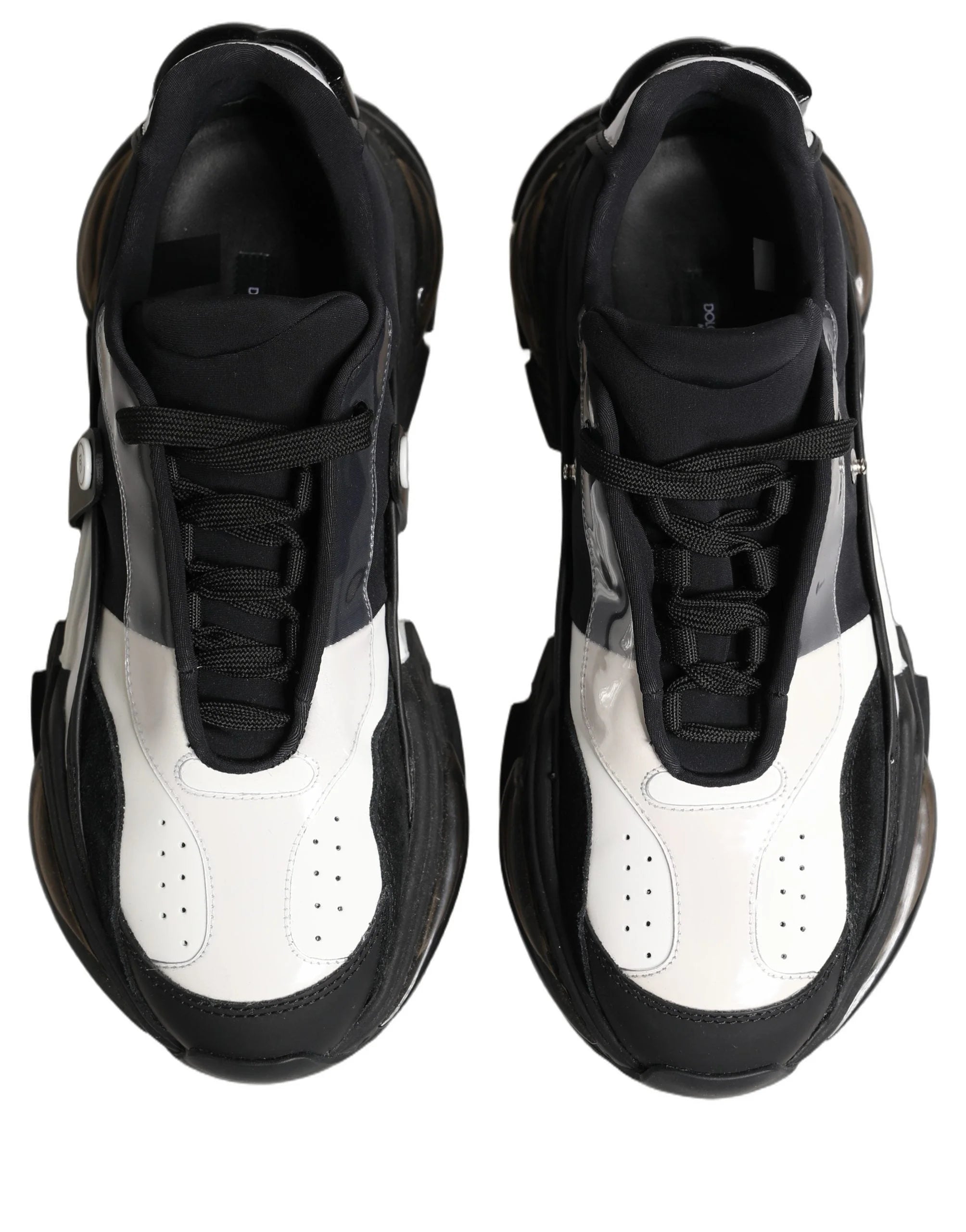 Dolce & Gabbana White Black Logo Airmaster Men Sneakers Shoes - EU42/US9