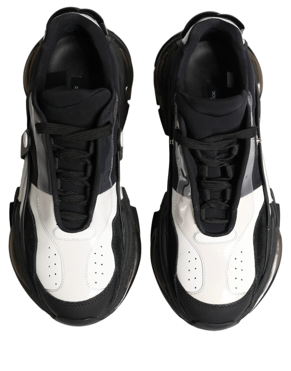 Dolce & Gabbana White Black Logo Airmaster Men Sneakers Shoes - EU42/US9