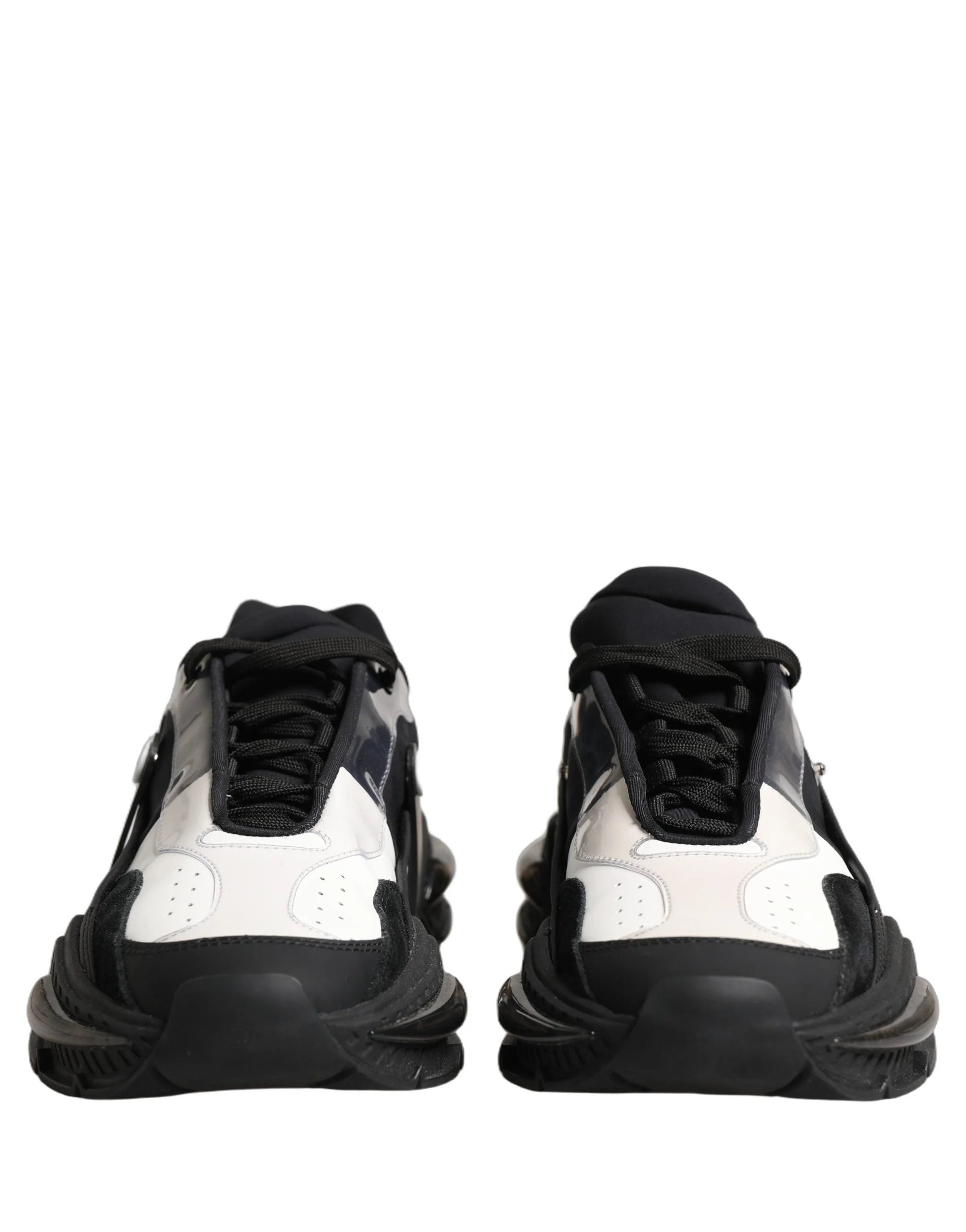 Dolce & Gabbana White Black Logo Airmaster Men Sneakers Shoes - EU42/US9
