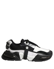 Dolce & Gabbana White Black Logo Airmaster Men Sneakers Shoes - EU42/US9