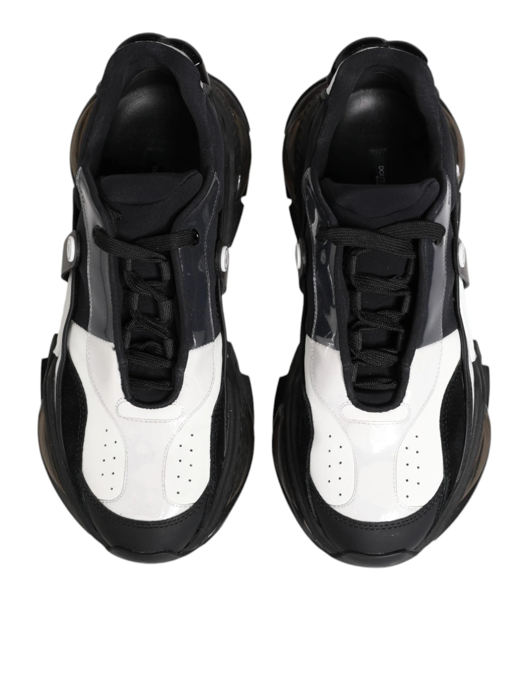 Dolce & Gabbana White Black Logo Airmaster Men Sneakers Shoes - EU42/US9