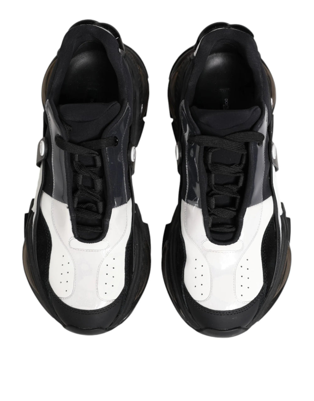 Dolce & Gabbana White Black Logo Airmaster Men Sneakers Shoes - EU42/US9