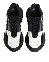 Dolce & Gabbana White Black Logo Airmaster Men Sneakers Shoes - EU42/US9