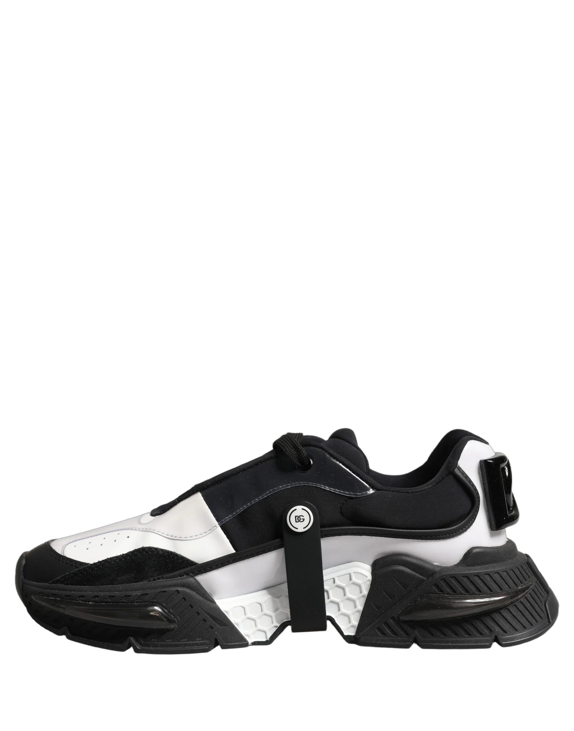 Dolce & Gabbana White Black Logo Airmaster Men Sneakers Shoes - EU42/US9