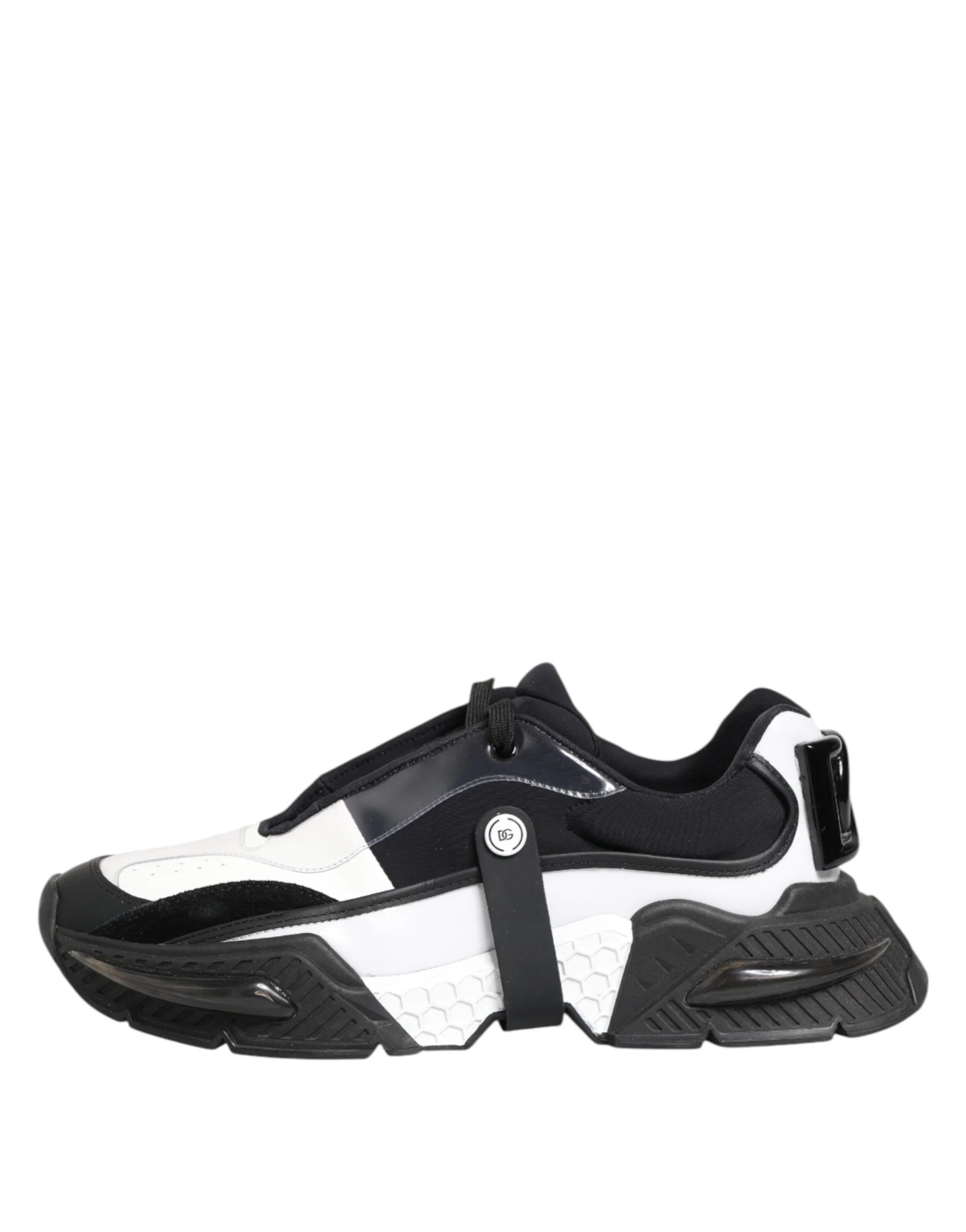 Dolce & Gabbana White Black Logo Airmaster Men Sneakers Shoes - EU42/US9