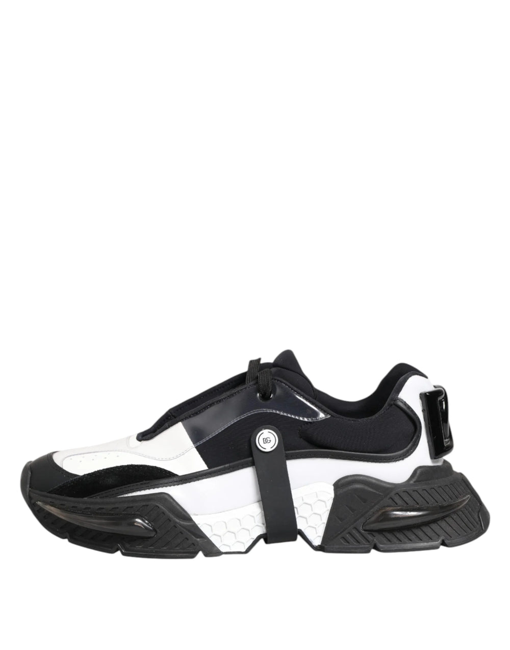 Dolce & Gabbana White Black Logo Airmaster Men Sneakers Shoes - EU42/US9
