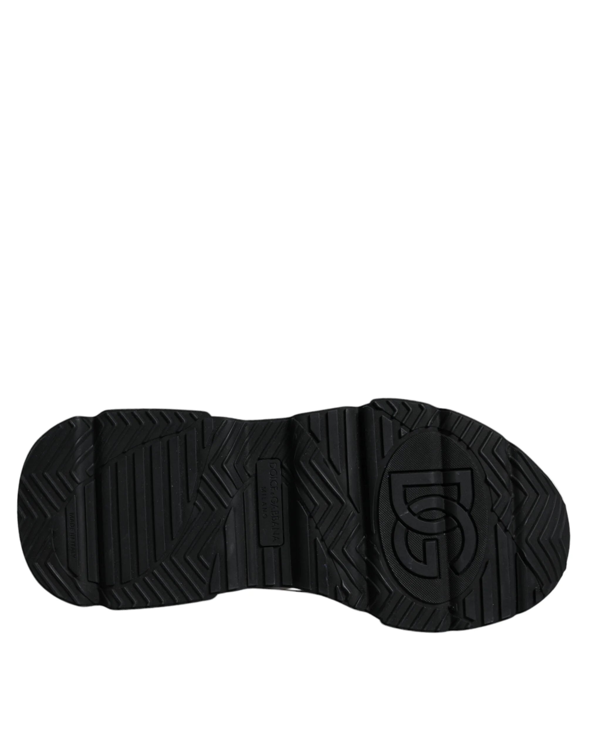 Dolce & Gabbana White Black Logo Plaque Daymaster Sneakers Shoes - EU39/US6 - Sneakers