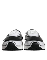 Dolce & Gabbana White Black Logo Plaque Daymaster Sneakers Shoes - EU39/US6