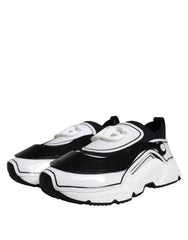 Dolce & Gabbana White Black Logo Plaque Daymaster Sneakers Shoes - EU39/US6