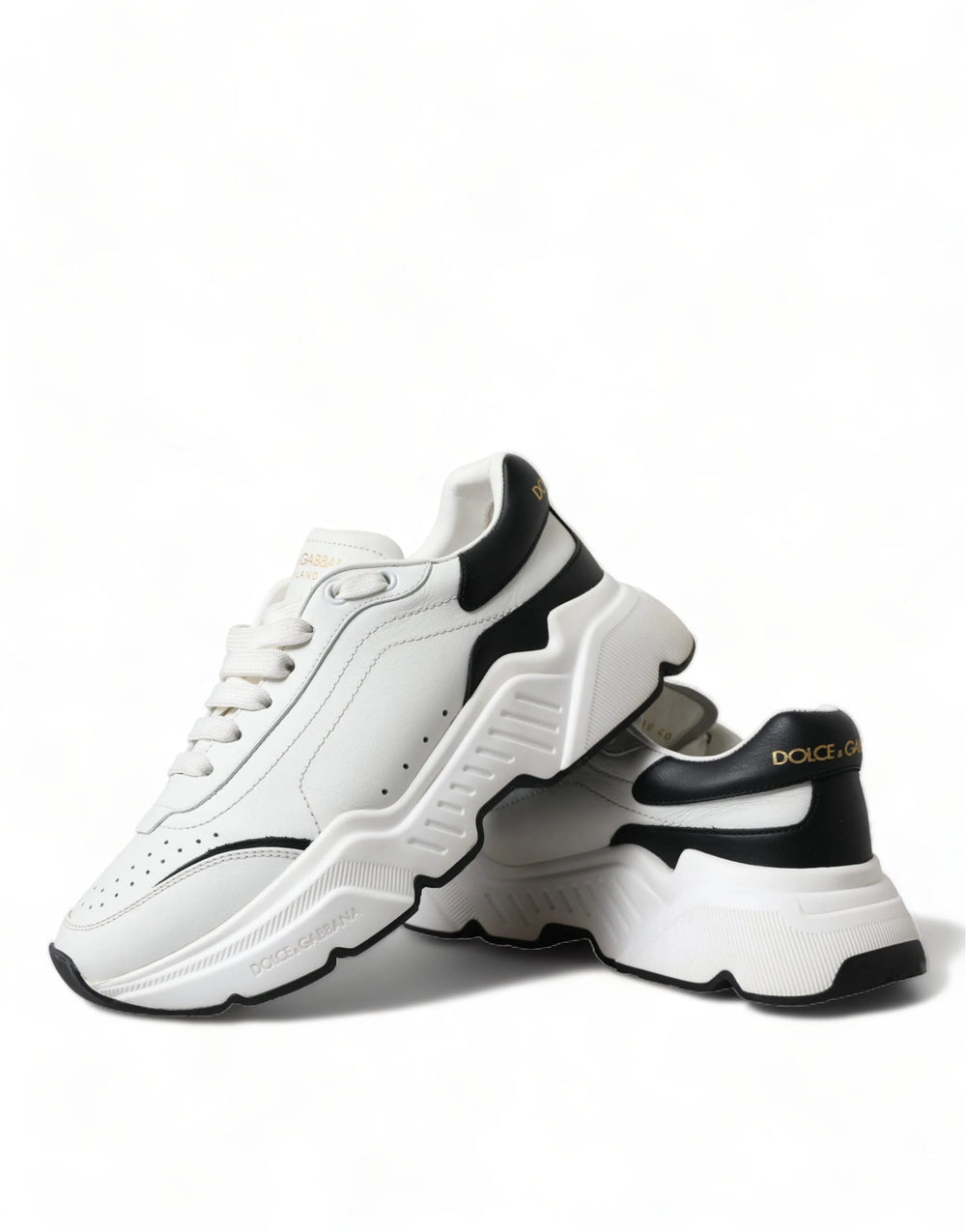 Dolce & Gabbana White Black Low Top Daymaster Sneakers Shoes - EU40/US9.5
