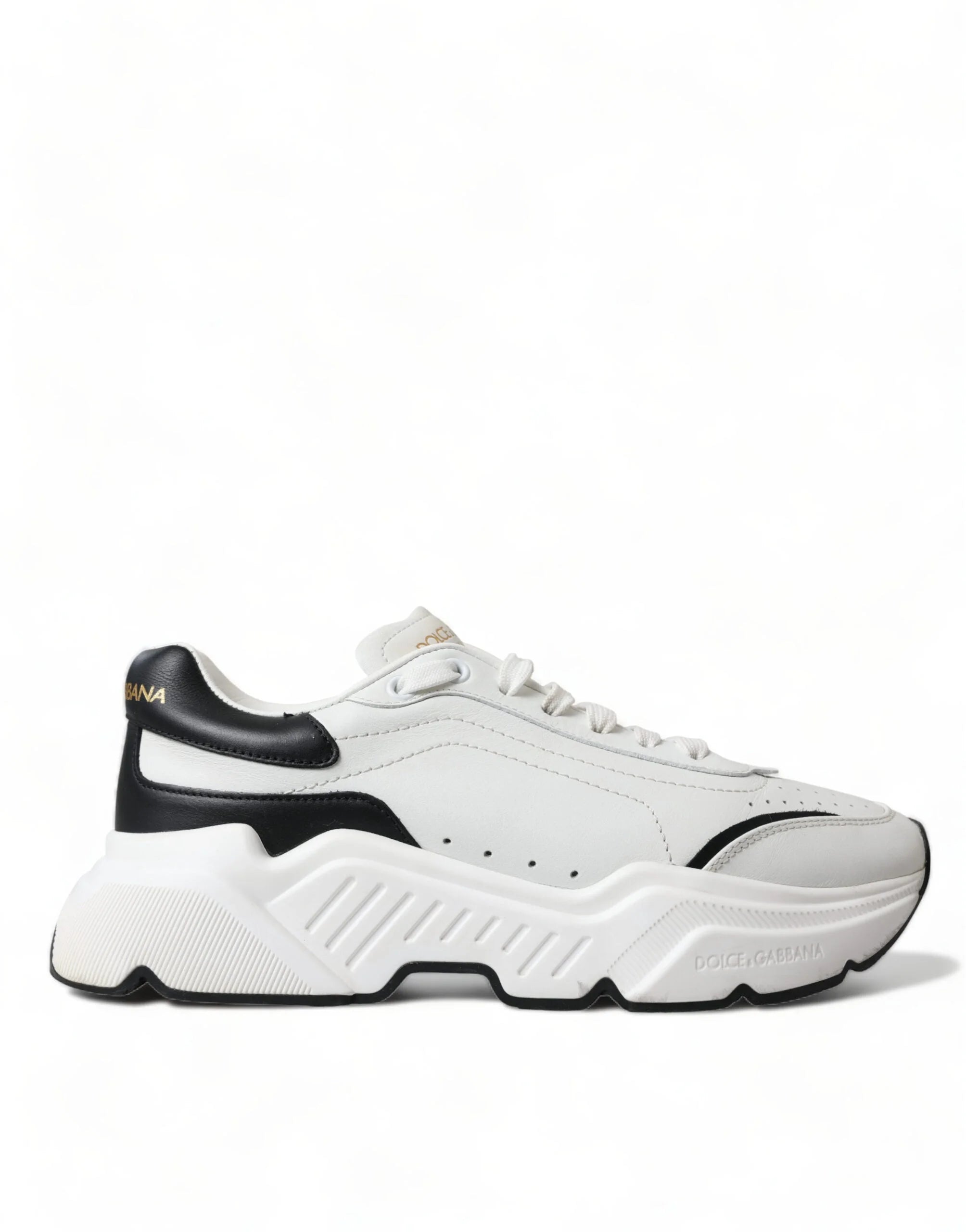Dolce & Gabbana White Black Low Top Daymaster Sneakers Shoes - EU40/US9.5