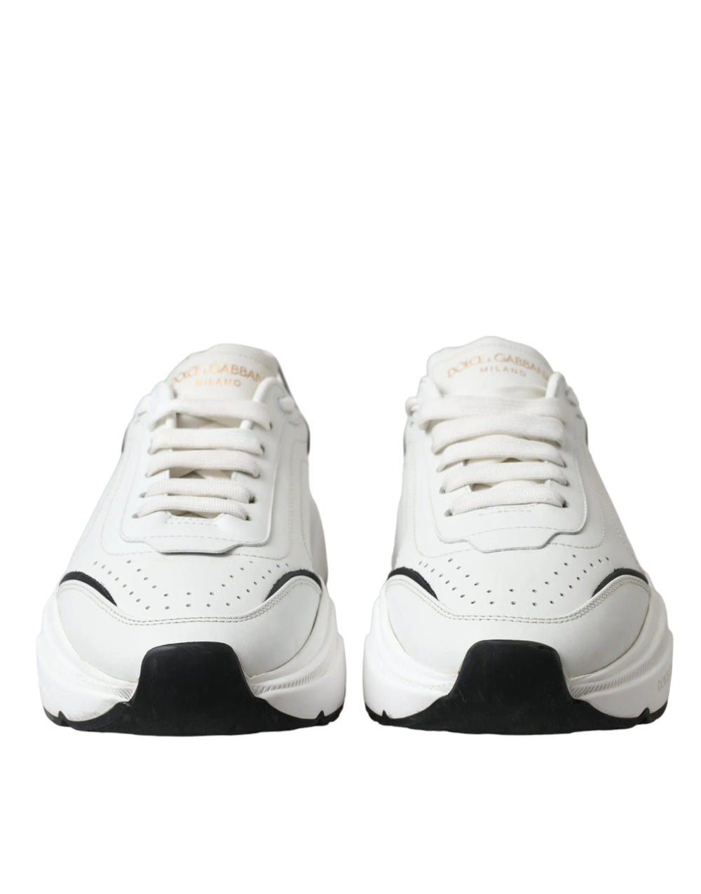 Dolce & Gabbana White Black Low Top Daymaster Sneakers Shoes - EU40/US9.5