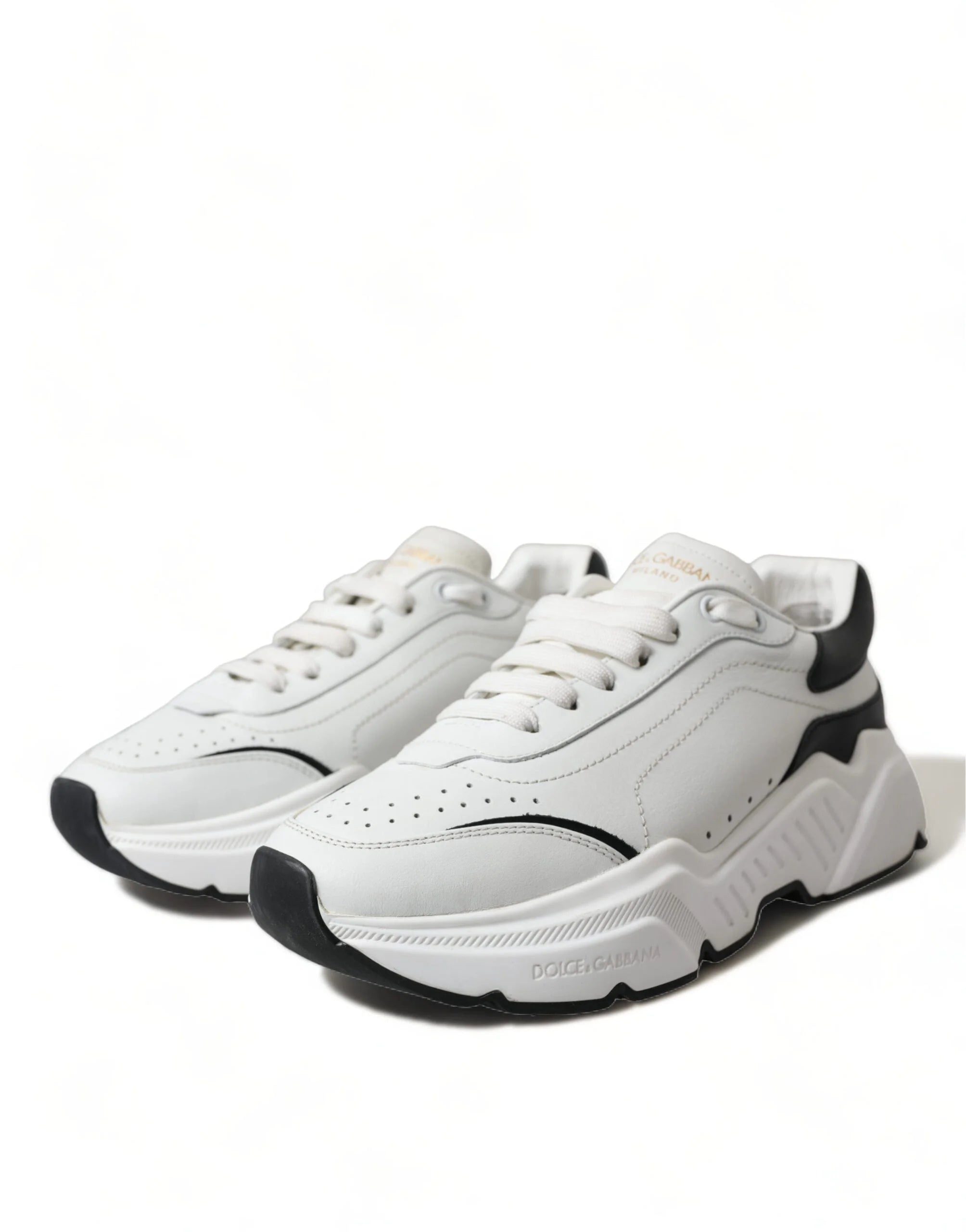 Dolce & Gabbana White Black Low Top Daymaster Sneakers Shoes - EU40/US9.5