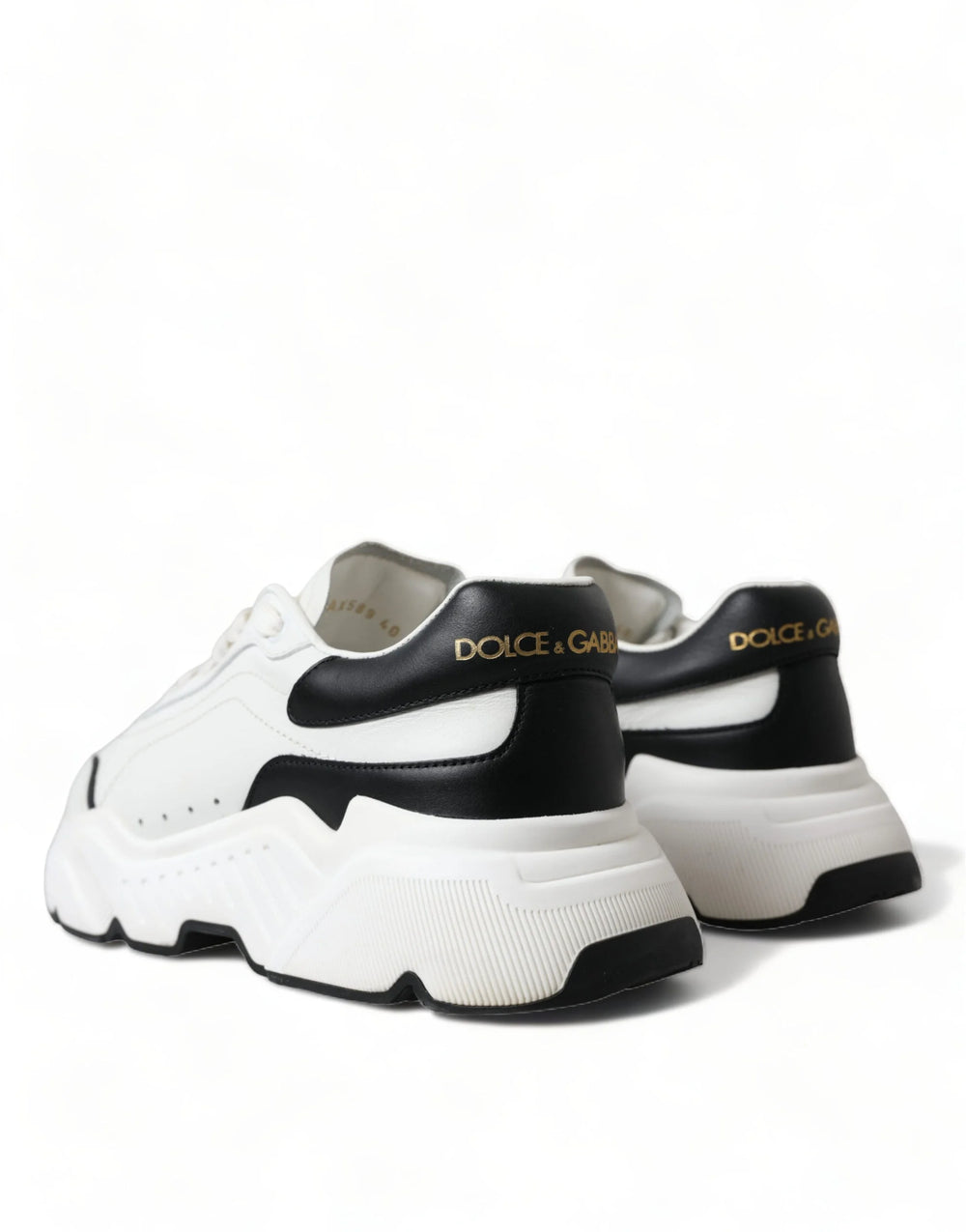 Dolce & Gabbana White Black Low Top Daymaster Sneakers Shoes - EU40/US9.5