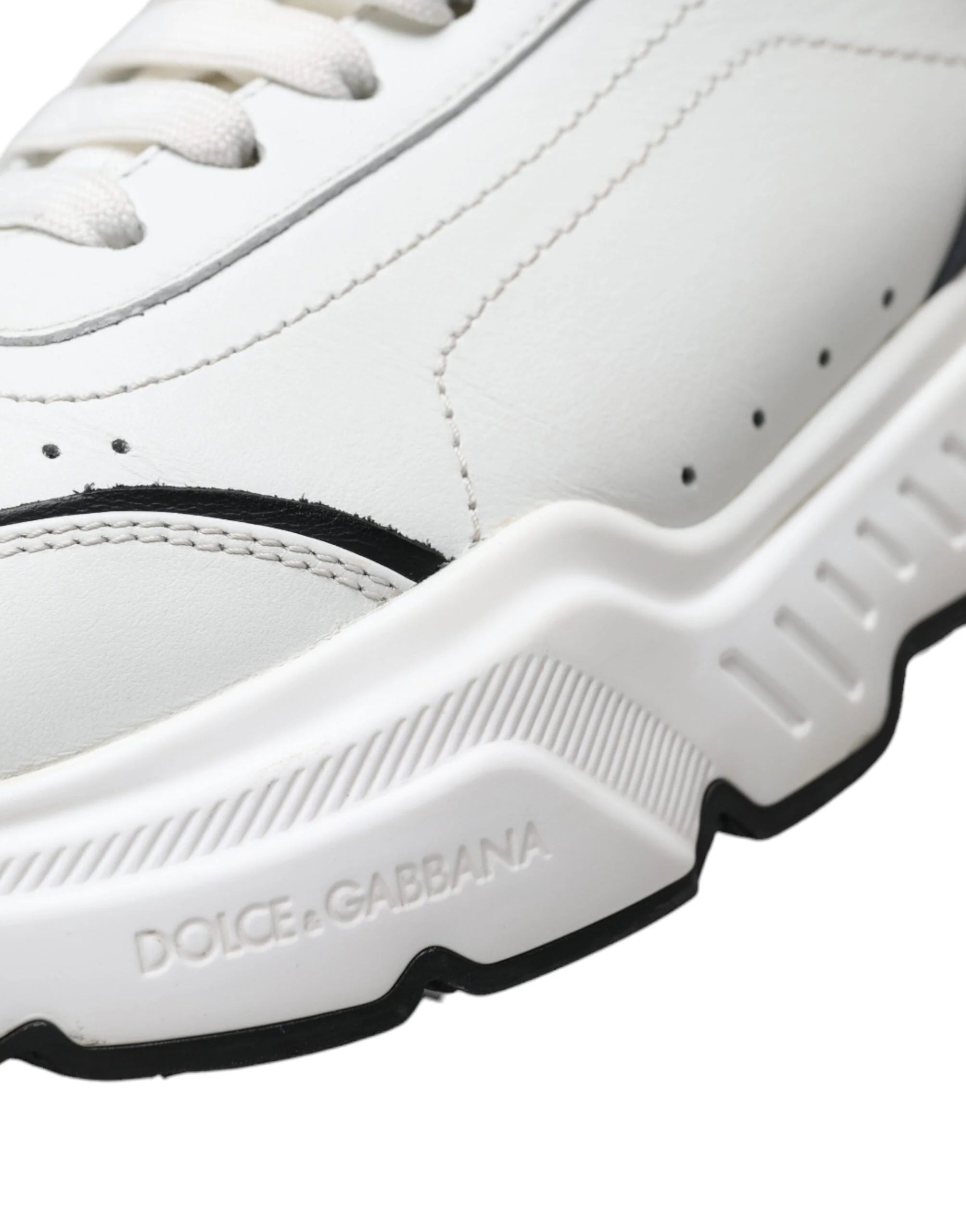 Dolce & Gabbana White Black Low Top Daymaster Sneakers Shoes - EU40/US9.5