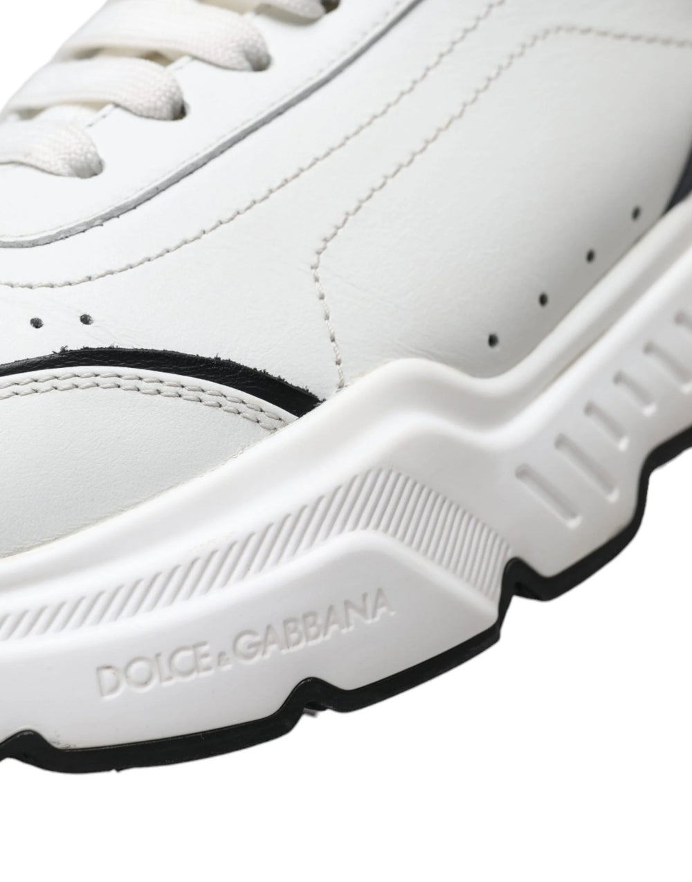Dolce & Gabbana White Black Low Top Daymaster Sneakers Shoes - EU40/US9.5