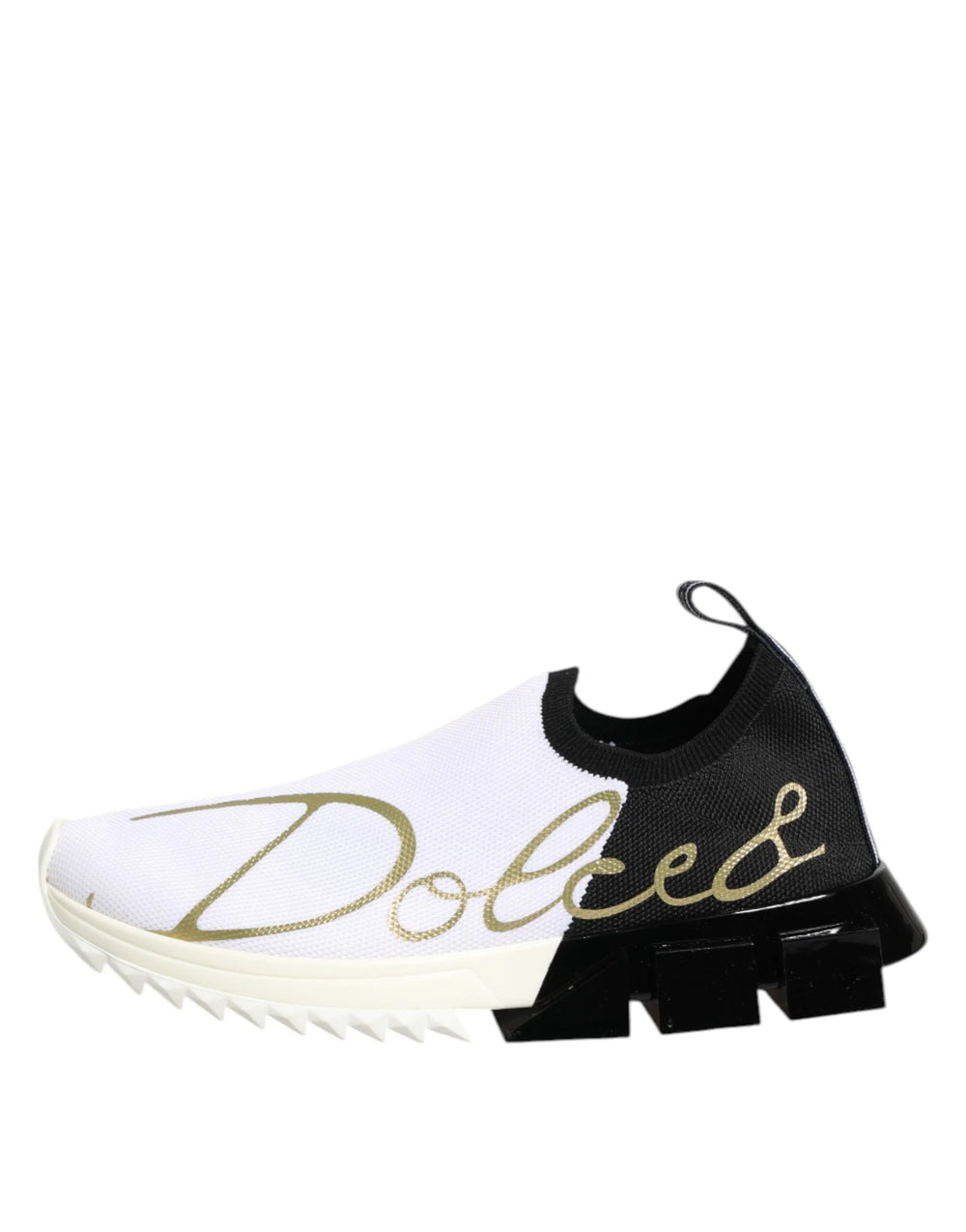 Dolce & Gabbana White Black Low Top Sorrento Sneakers Shoes - Sneakers