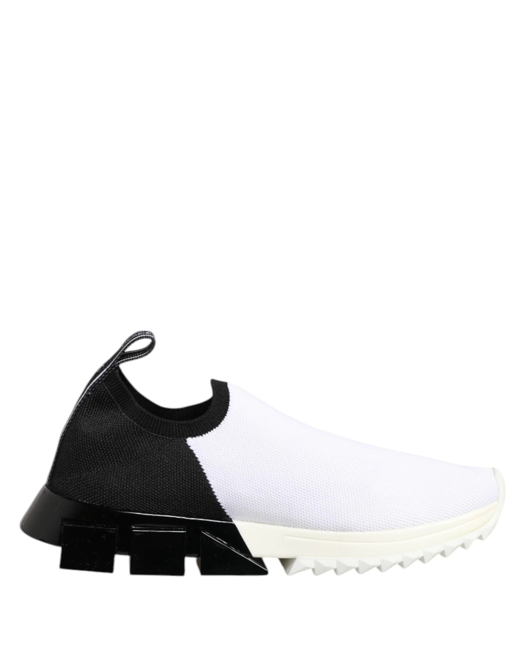 Dolce & Gabbana White Black Low Top Sorrento Sneakers Shoes - Sneakers