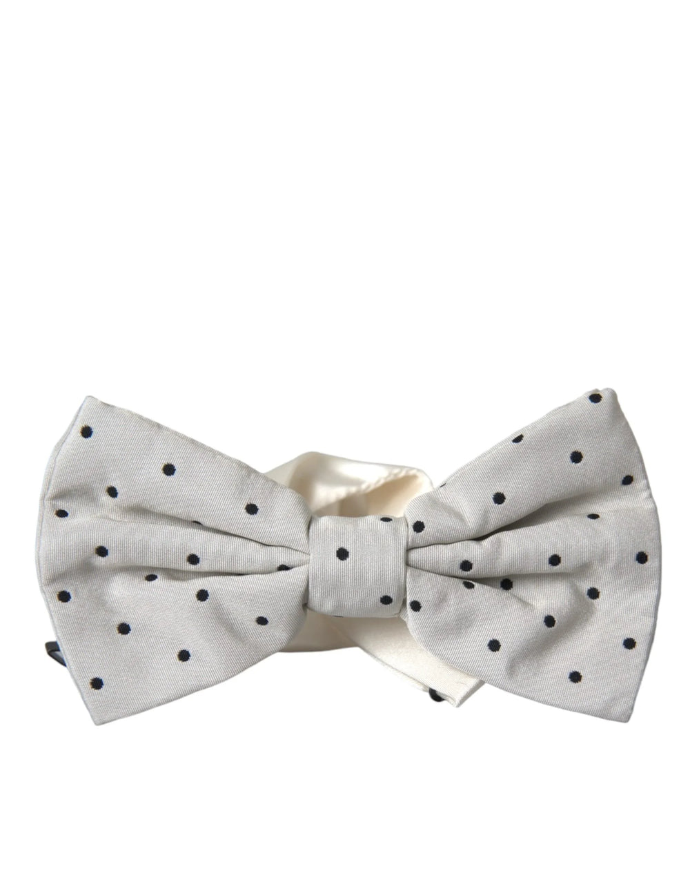 Dolce & Gabbana White Black Polka Dot Polyester Bow Tie Men - Neckties