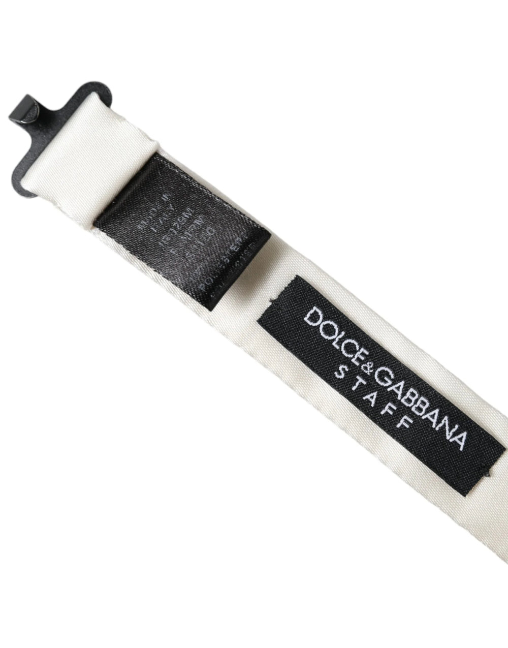 Dolce & Gabbana White Black Polka Dot Polyester Bow Tie Men - Neckties