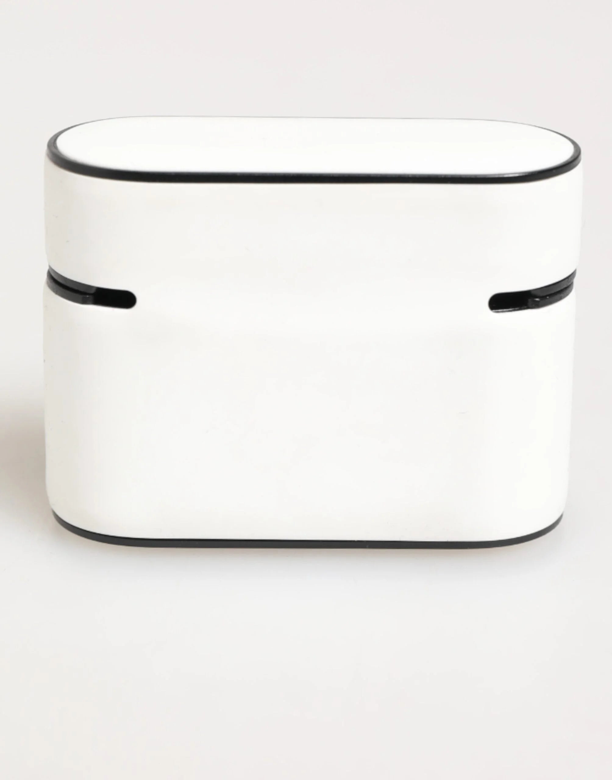 Dolce & Gabbana White Black Rubber Logo Embossed Accessory Airpods Case - Headphone Carrying Cases