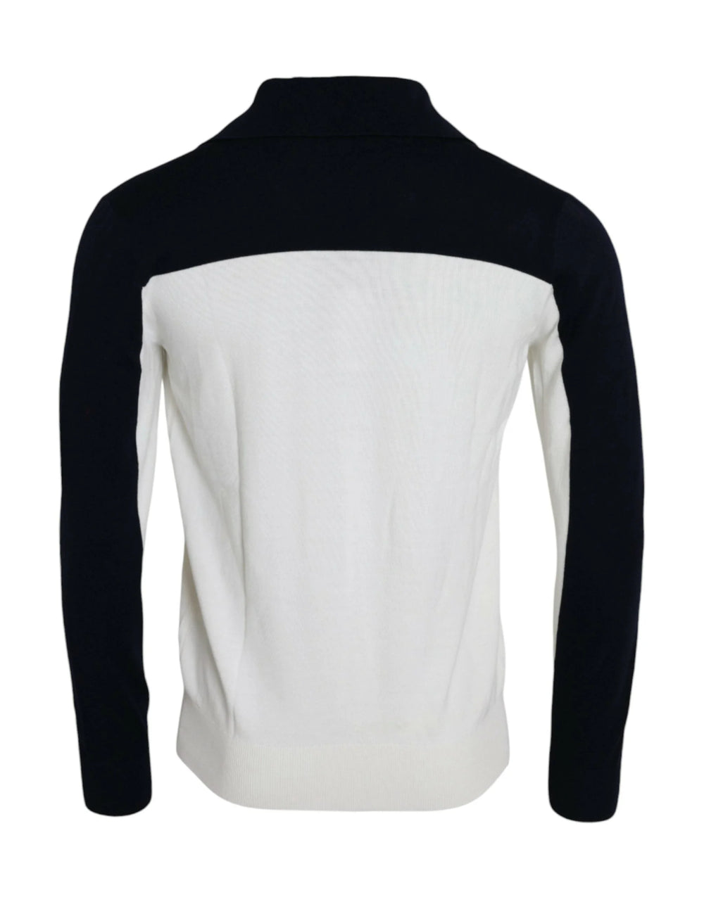 Dolce & Gabbana White Black SICILIA Henley Shirt Pullover Sweater - IT44 | XS - Sweaters