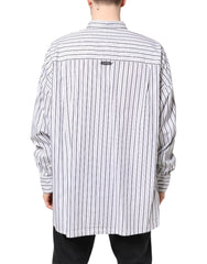 Dolce & Gabbana White Black Stripe Button Down Casual Shirt - IT40 | M - Shirts