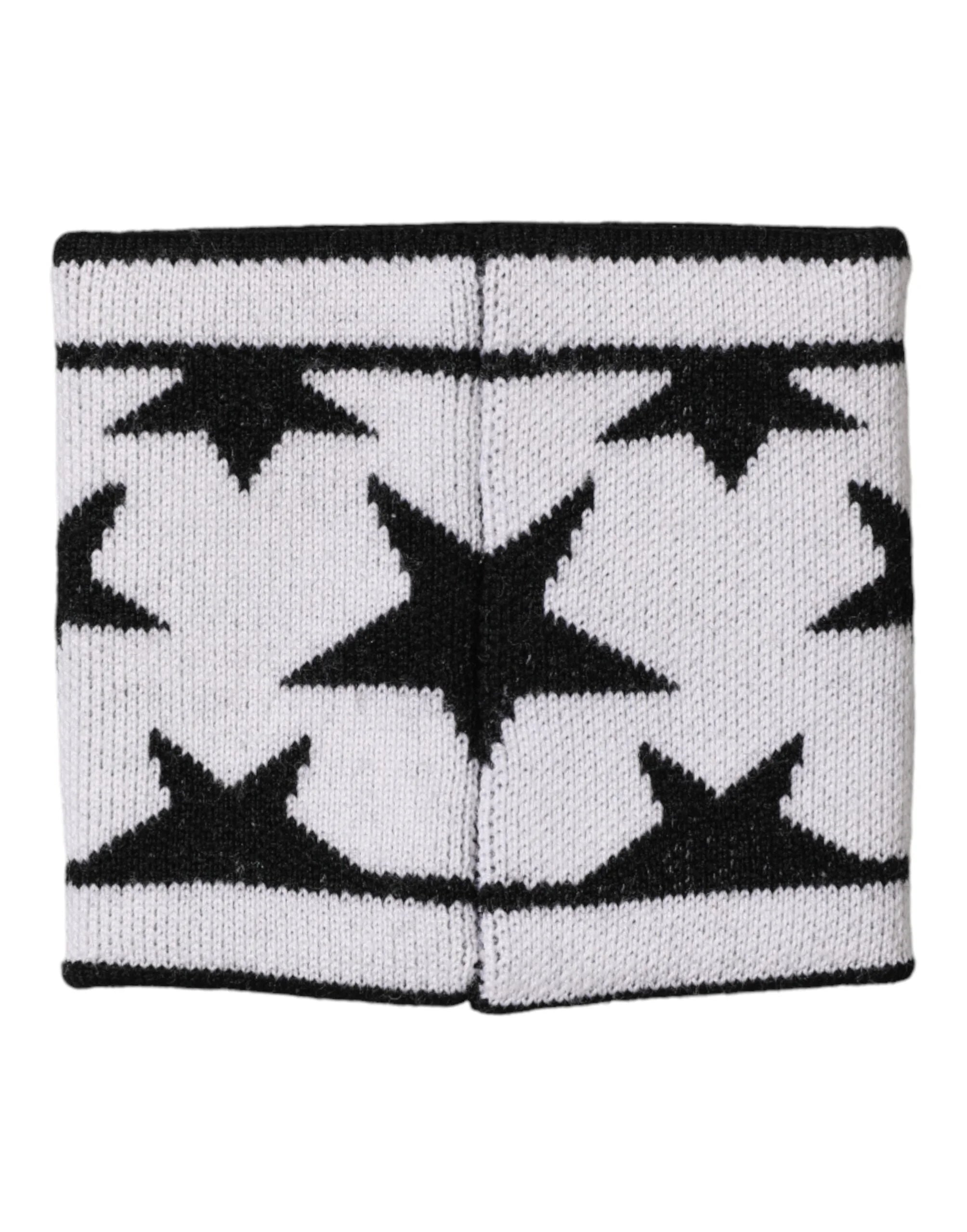 Dolce & Gabbana White Black Wool Logo #DGMILLENNIALS Wristband