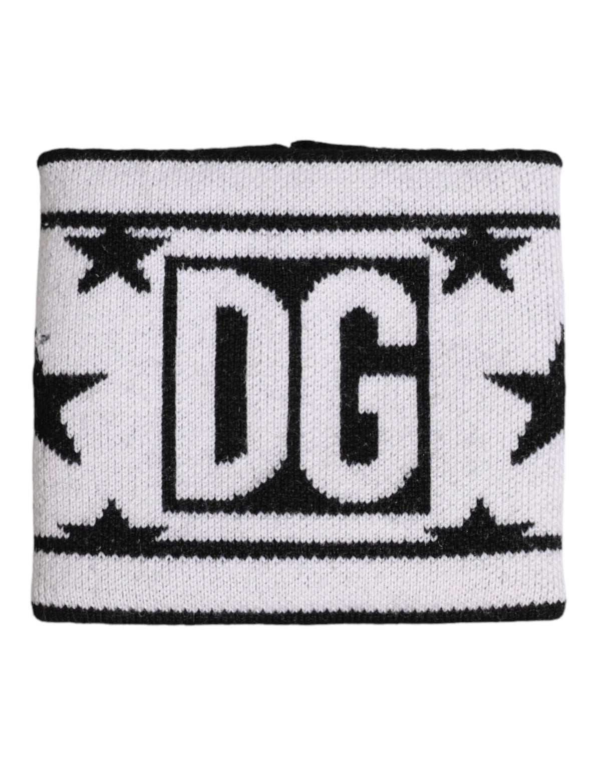 Dolce & Gabbana White Black Wool Logo #DGMILLENNIALS Wristband