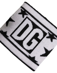 Dolce & Gabbana White Black Wool Logo #DGMILLENNIALS Wristband