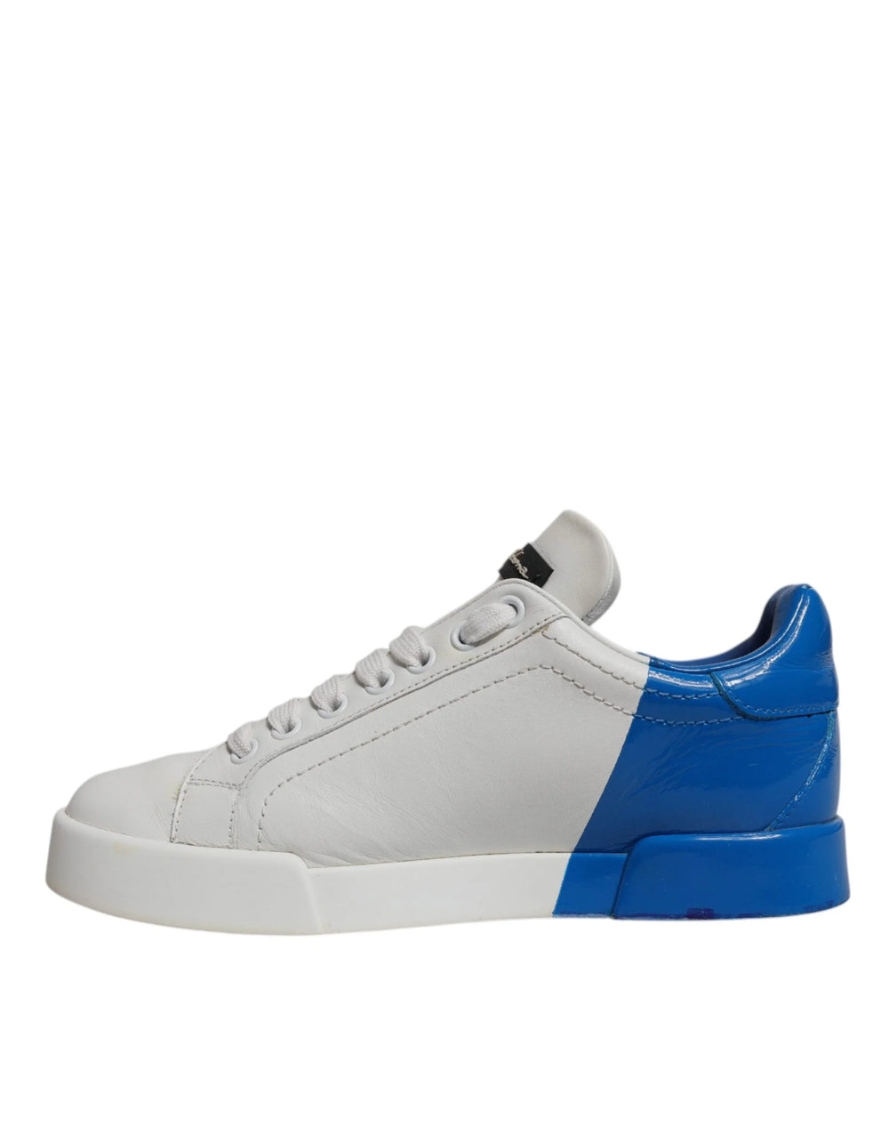 Dolce & Gabbana White Blue Logo Portofino Sneakers Shoes - EU35/US4.5 - Sneakers
