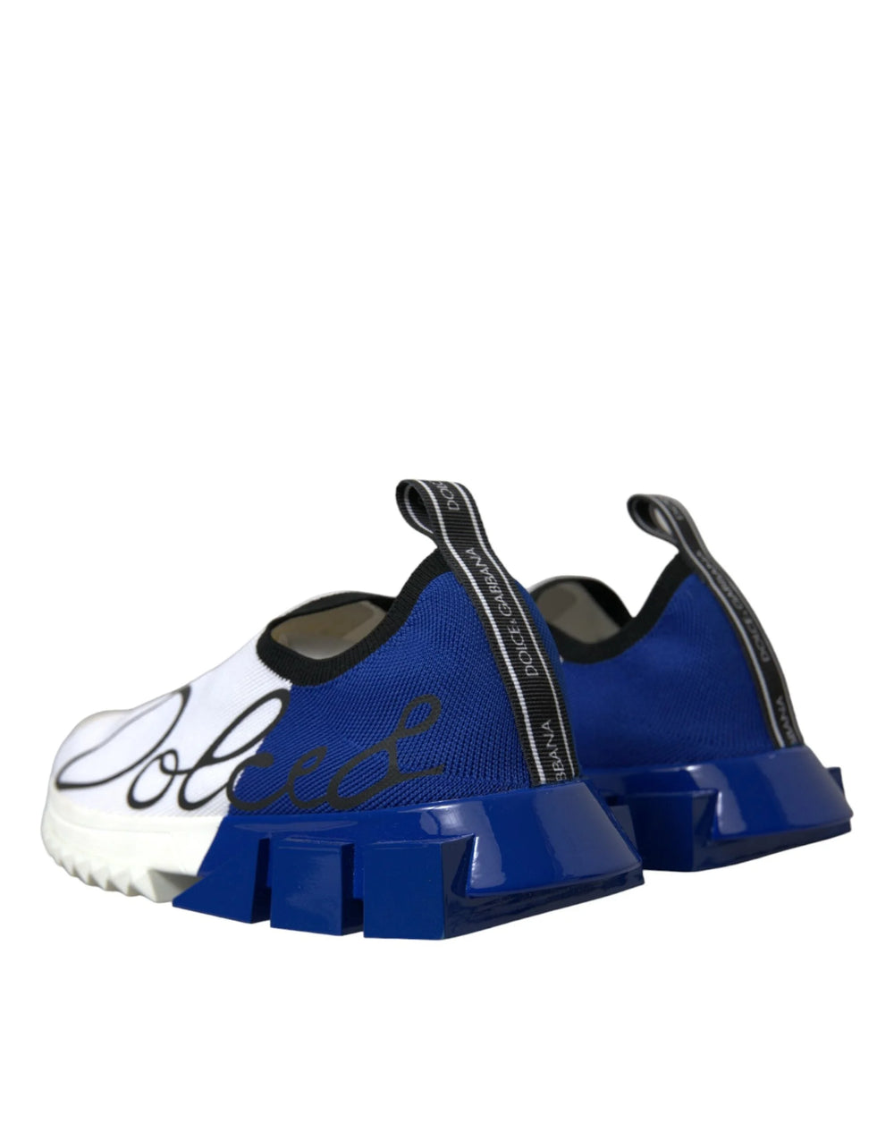 Dolce & Gabbana White Blue Sorrento Low Top Men Casual Sneakers Shoes - EU 39.5 | US 6.5 - Sneakers