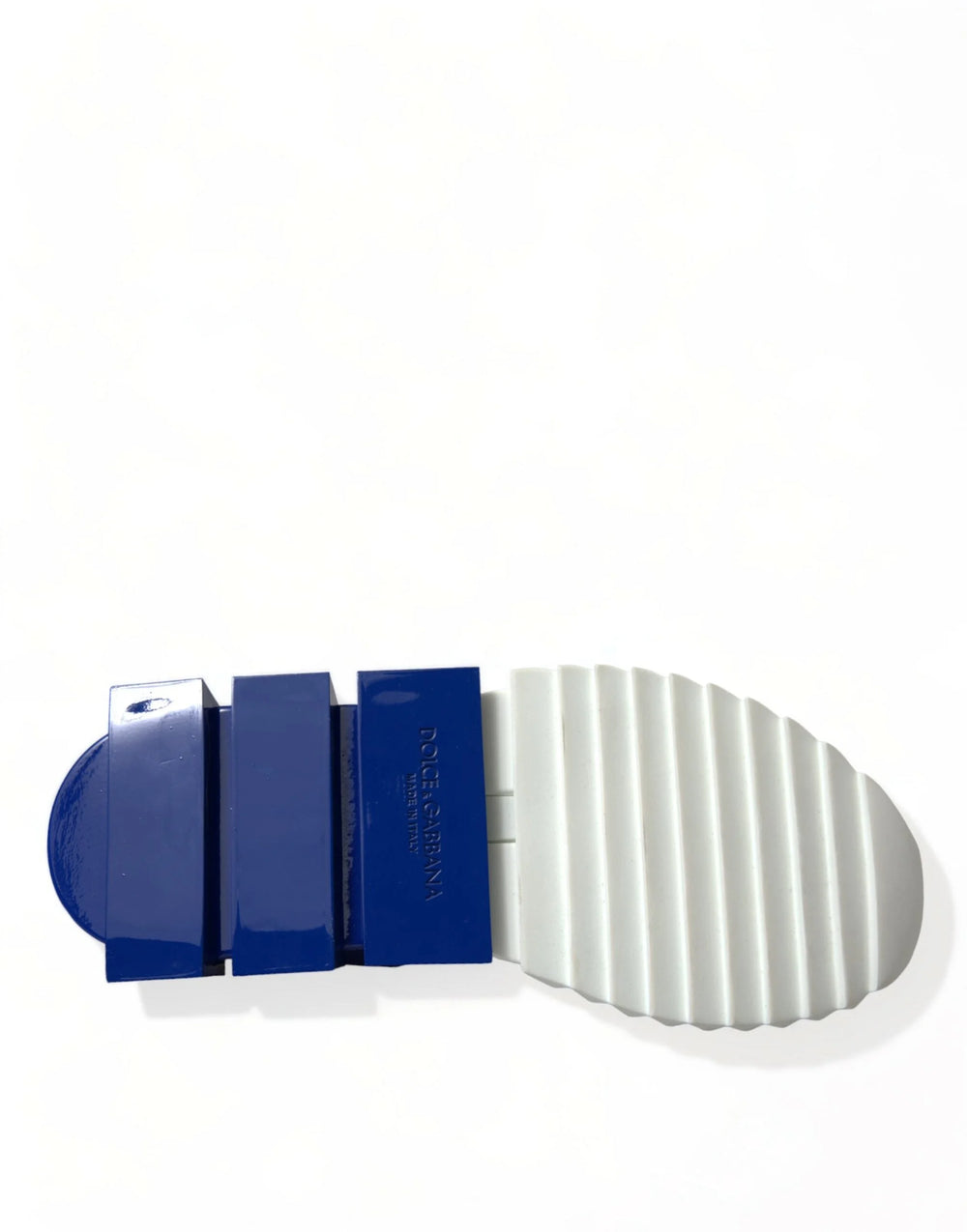 Dolce & Gabbana White Blue Sorrento Low Top Men Casual Sneakers Shoes - EU 39.5 | US 6.5 - Sneakers