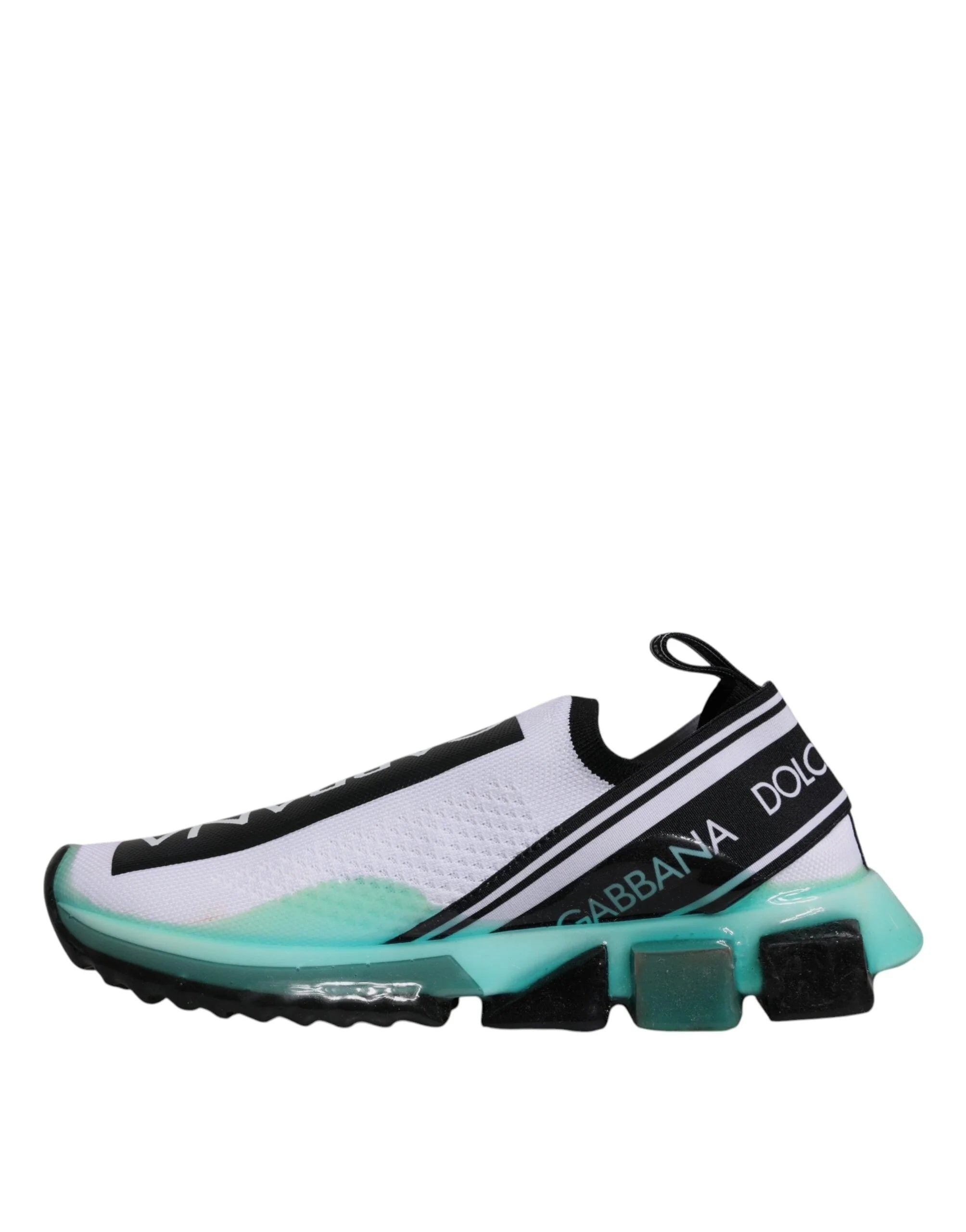 Dolce & Gabbana White Blue Sorrento Slip On Sneakers Shoes - EU39/US6 - Sneakers