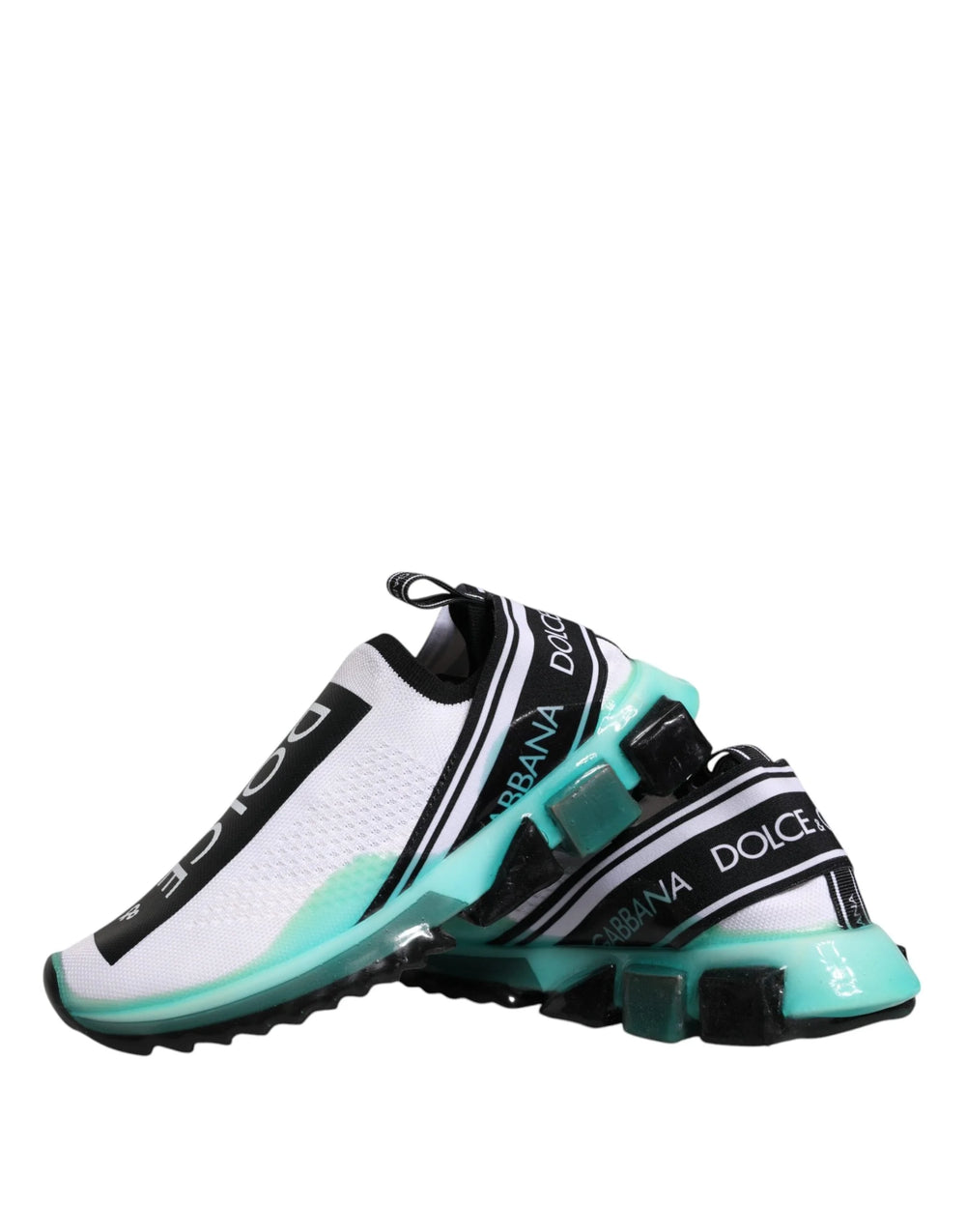 Dolce & Gabbana White Blue Sorrento Slip On Sneakers Shoes - EU39/US6 - Sneakers