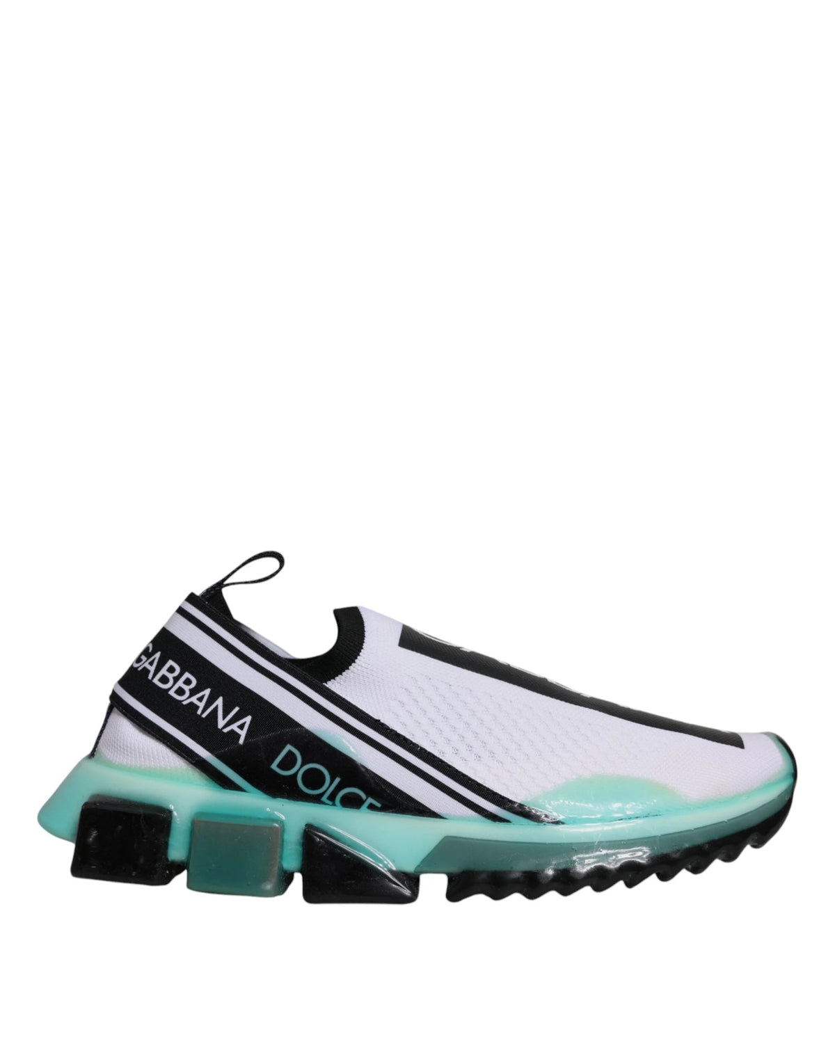 Dolce & Gabbana White Blue Sorrento Slip On Sneakers Shoes - EU39/US6 - Sneakers