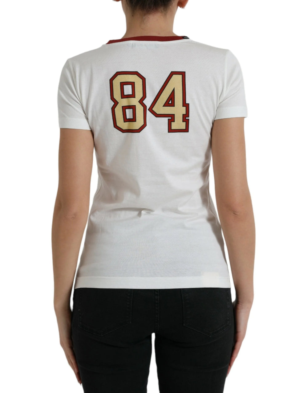 Dolce & Gabbana White Bring Me To The Moon T-shirt Top - T-Shirts