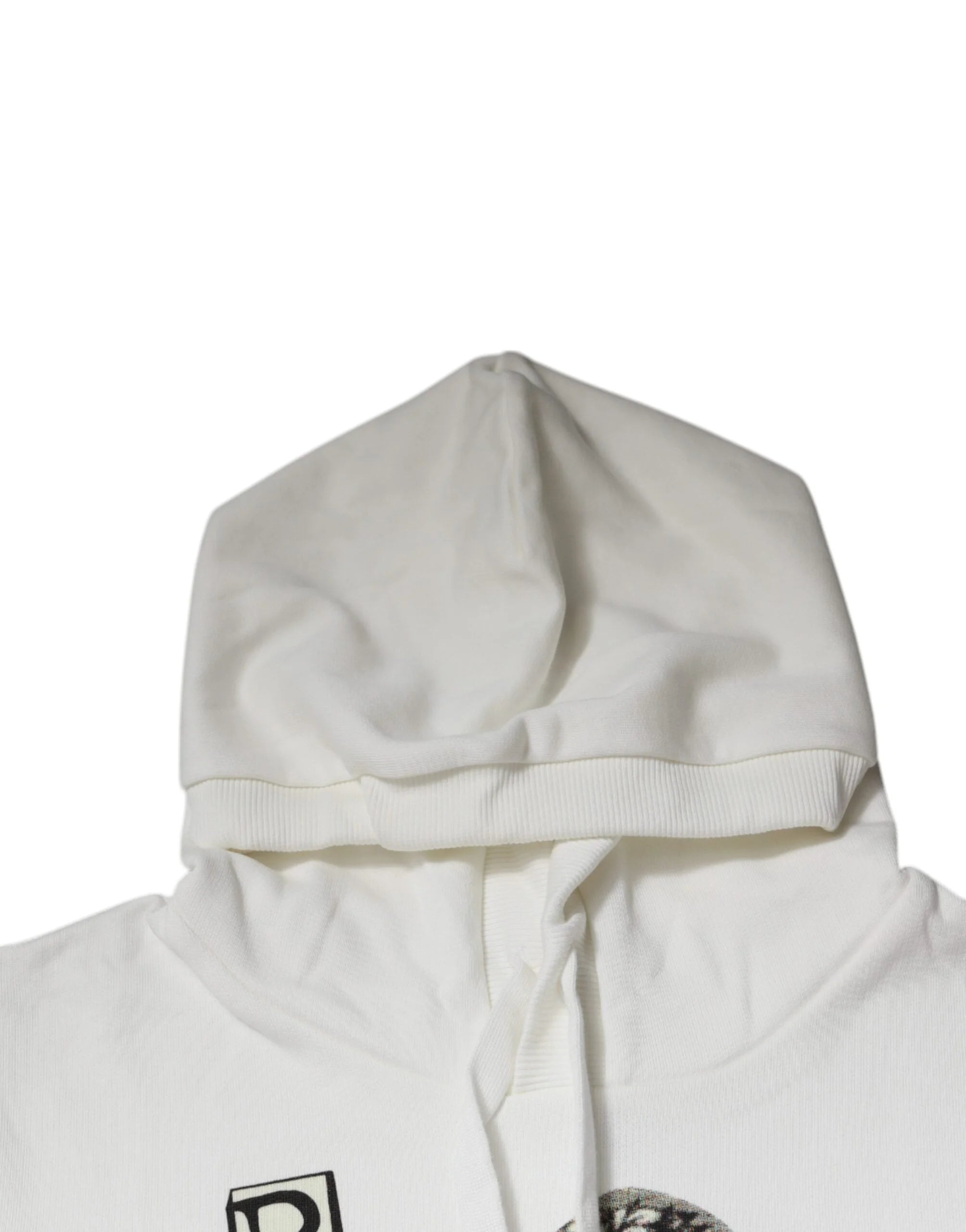 Dolce & Gabbana White Caesar Cotton Hooded Pullover Sweater - Hoodies