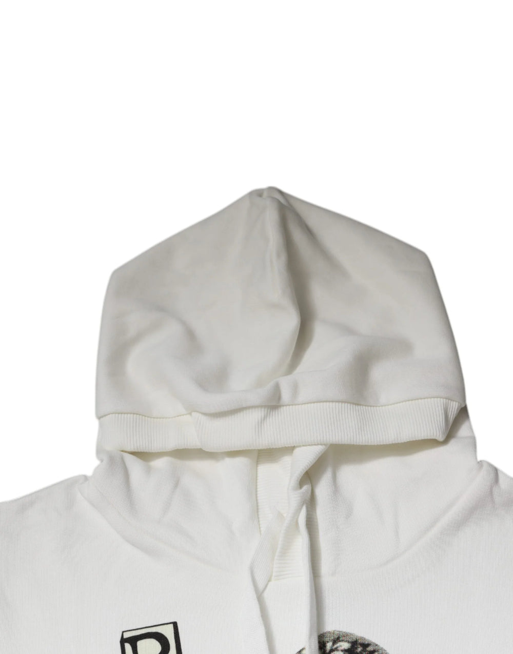 Dolce & Gabbana White Caesar Cotton Hooded Pullover Sweater - Hoodies