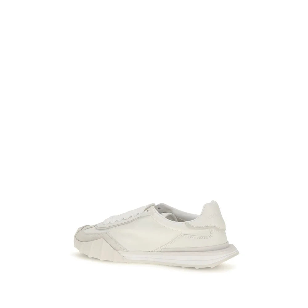 Dolce & Gabbana White Calf Leather Bos Taurus Athletic Sneakers